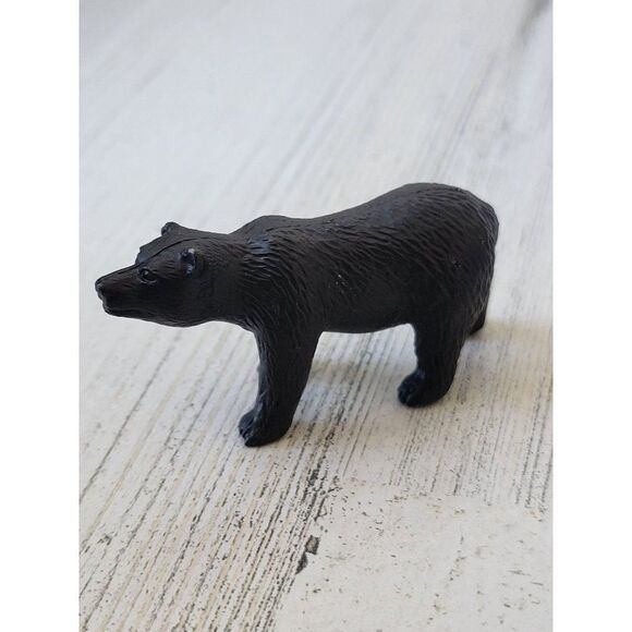 Mini black brown Safari Forest bear toy figure animal zoo - Picture 4 of 5